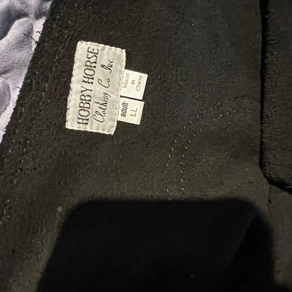 Hobby Horse Black Fringe Chaps Large Long - Picture 2 of 3